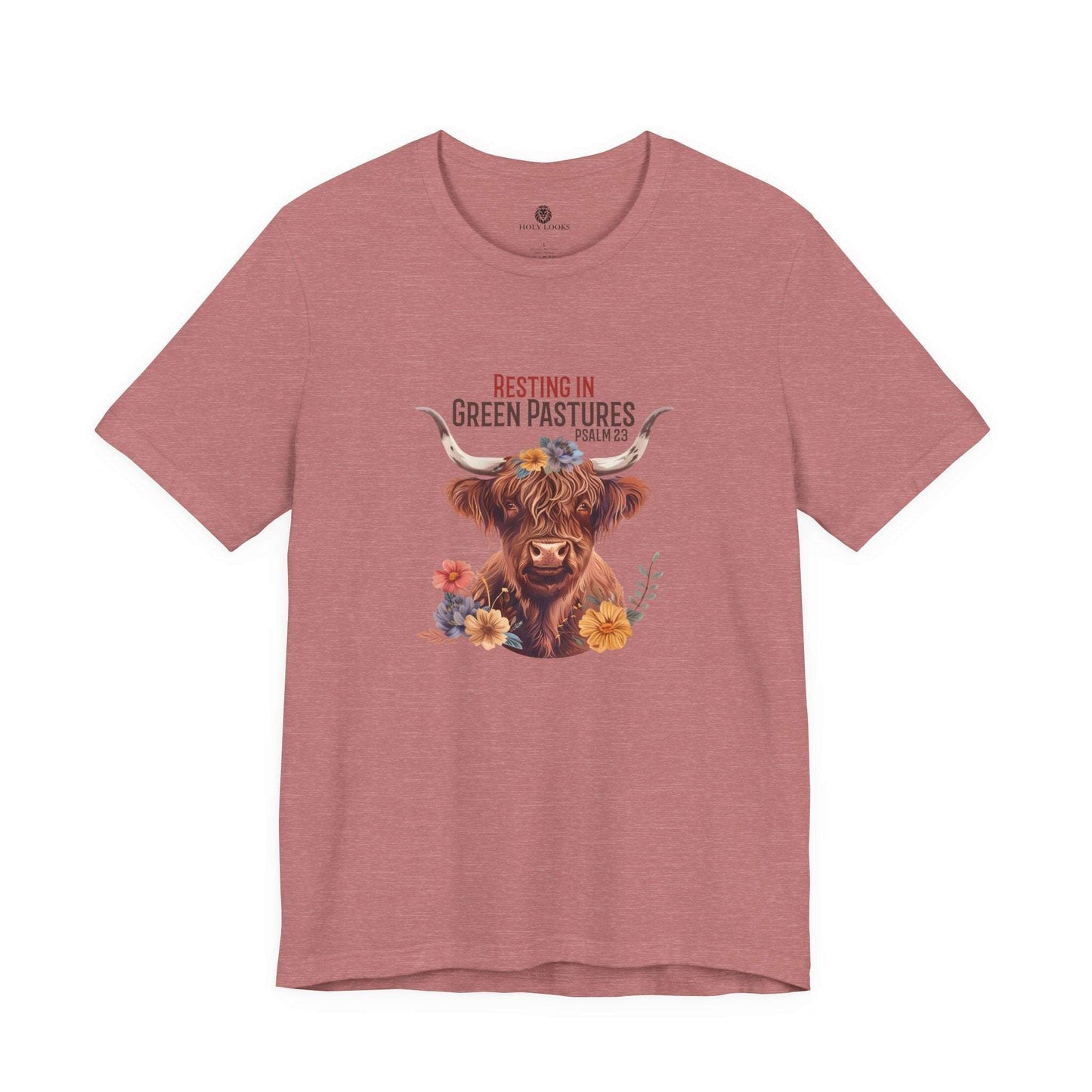 Resting in Green Pastures Fall Tee – Psalm 23 Christian Shirt
