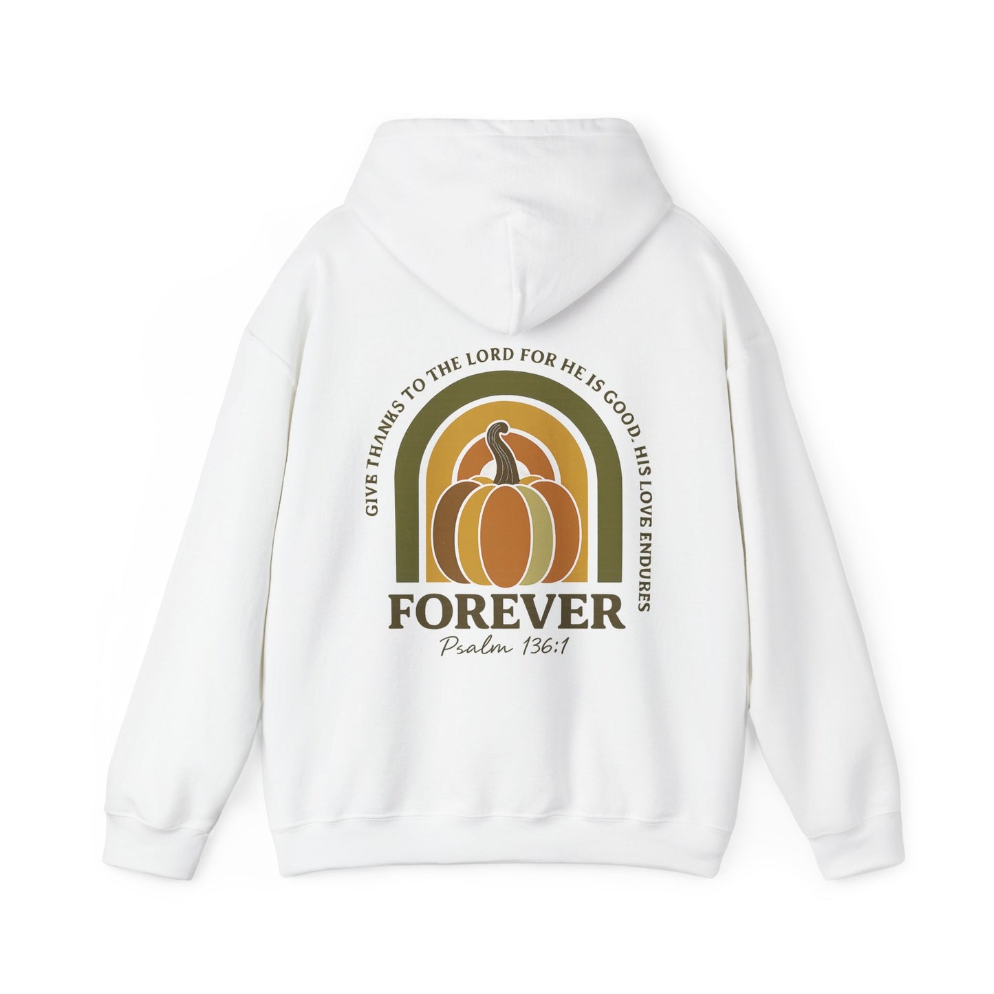 Religious hoodie perfect for fall with gratitude quote and pumpkins