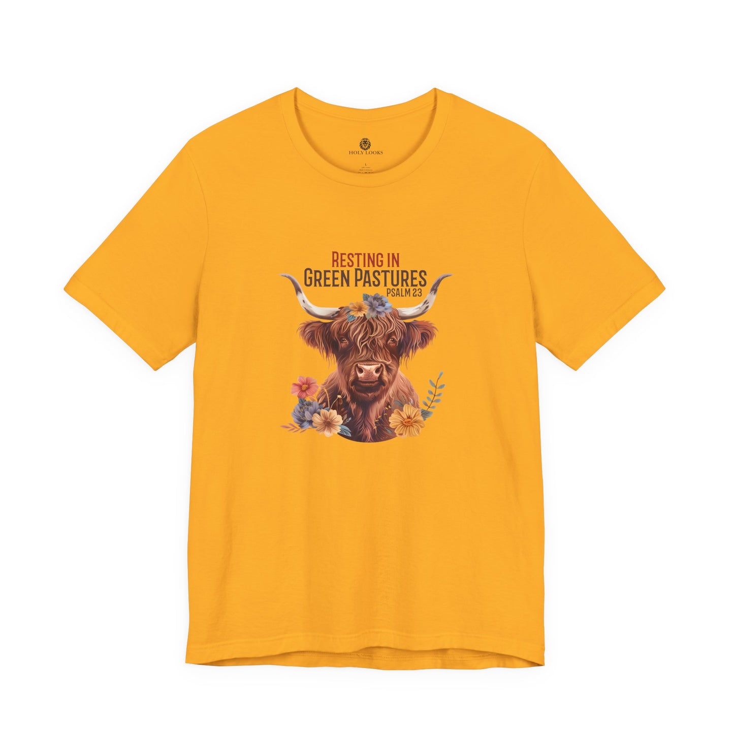 Resting in Green Pastures Fall Tee – Psalm 23 Christian Shirt