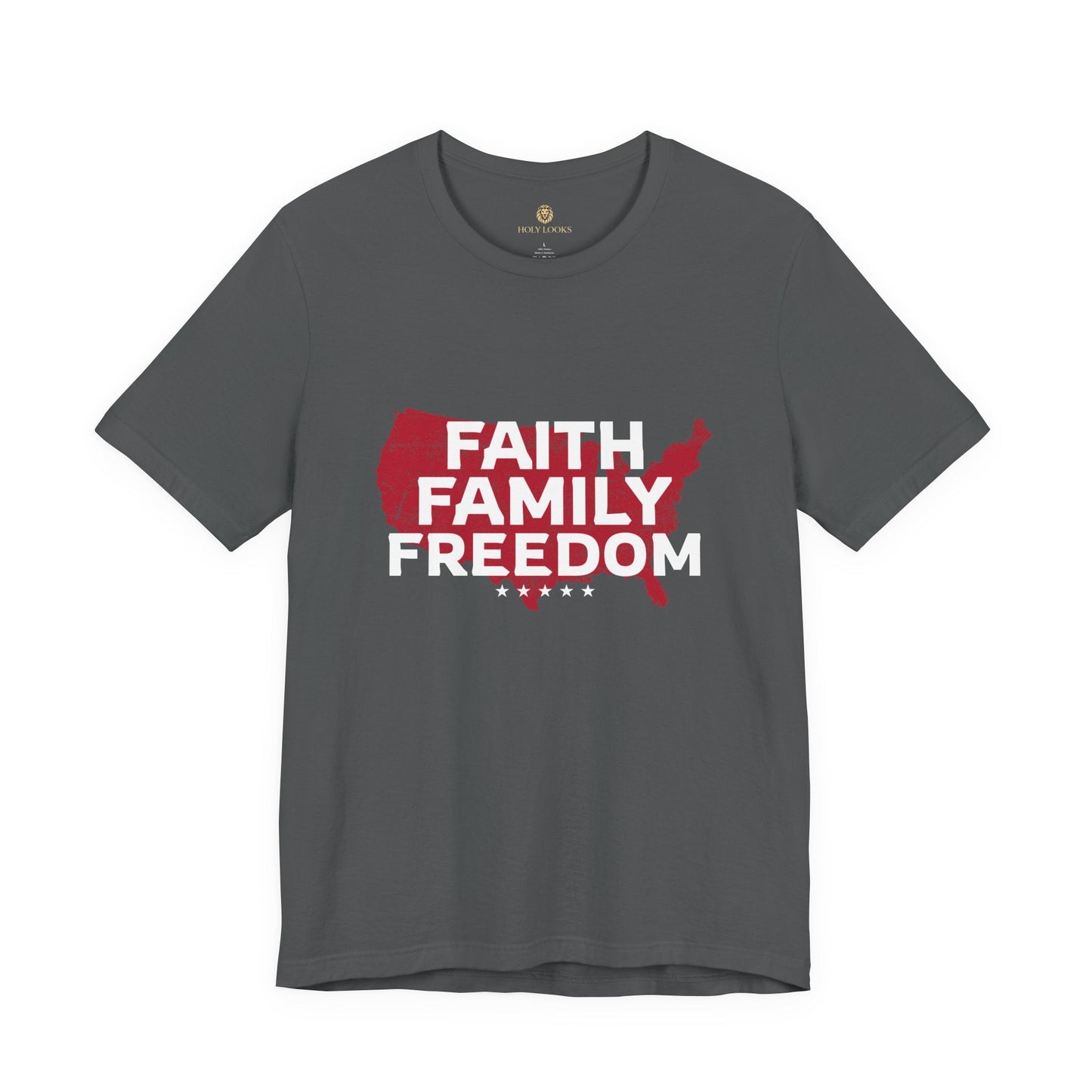 Faith Family Freedom USA Christian Tee - Holy Looks