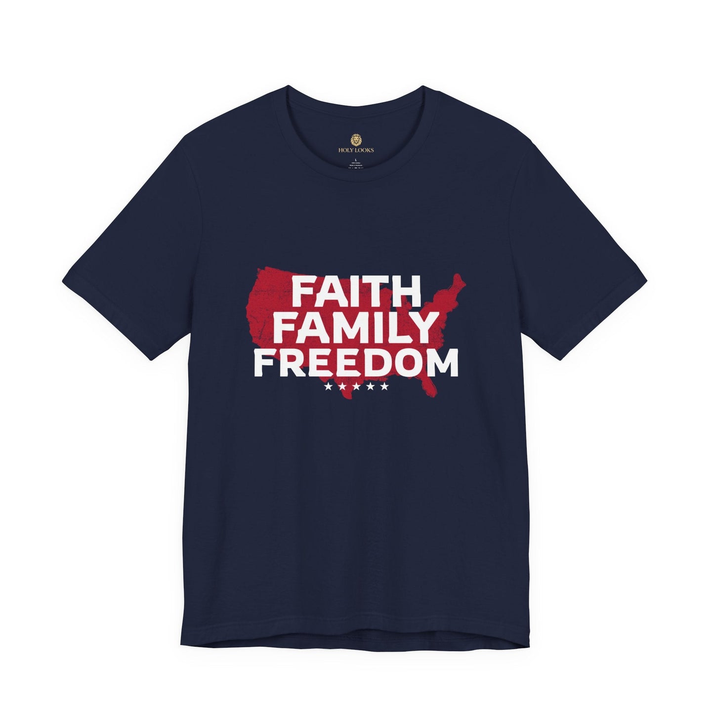 Faith Family Freedom USA Christian Tee - Holy Looks