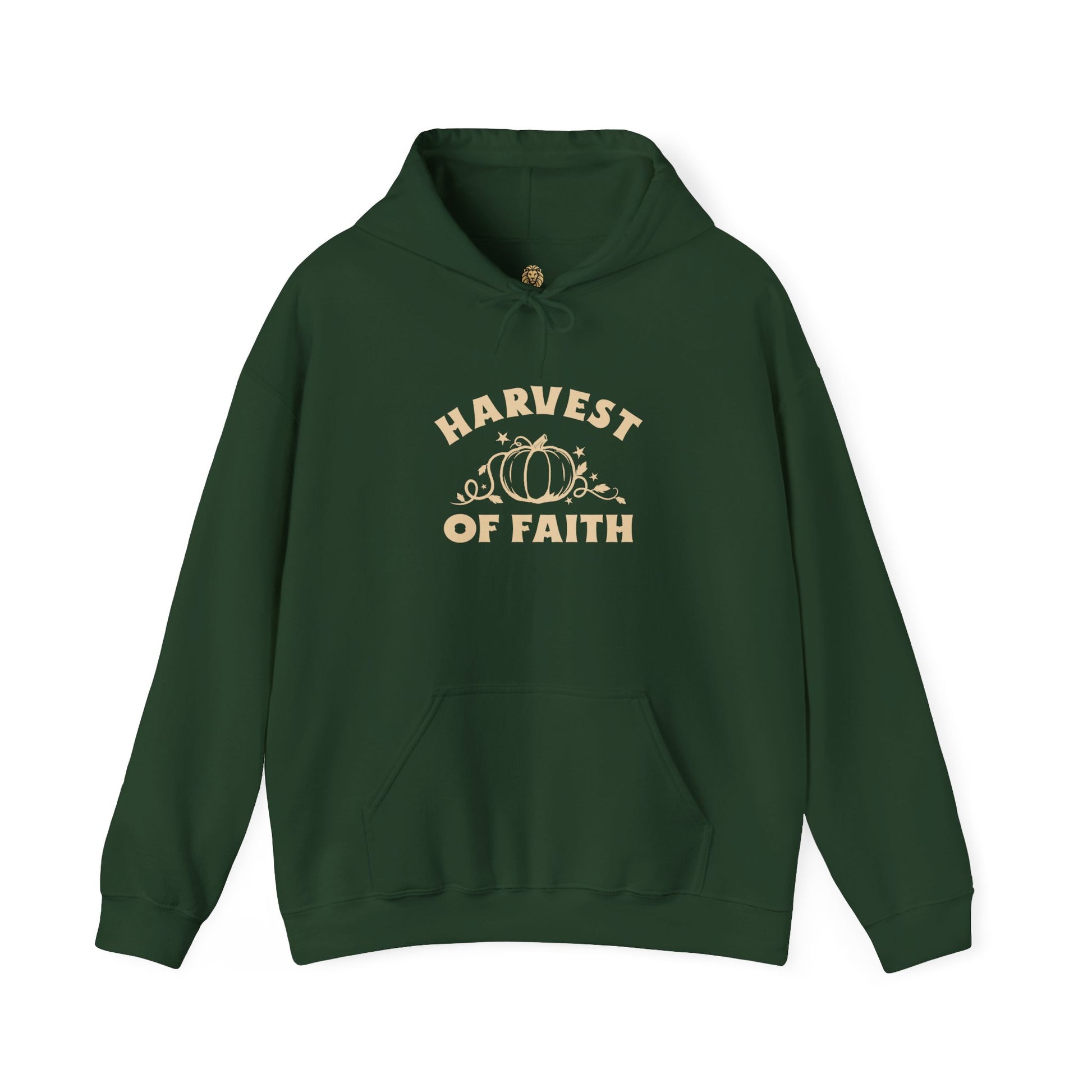 Christian hoodie with cozy autumn harvest graphic