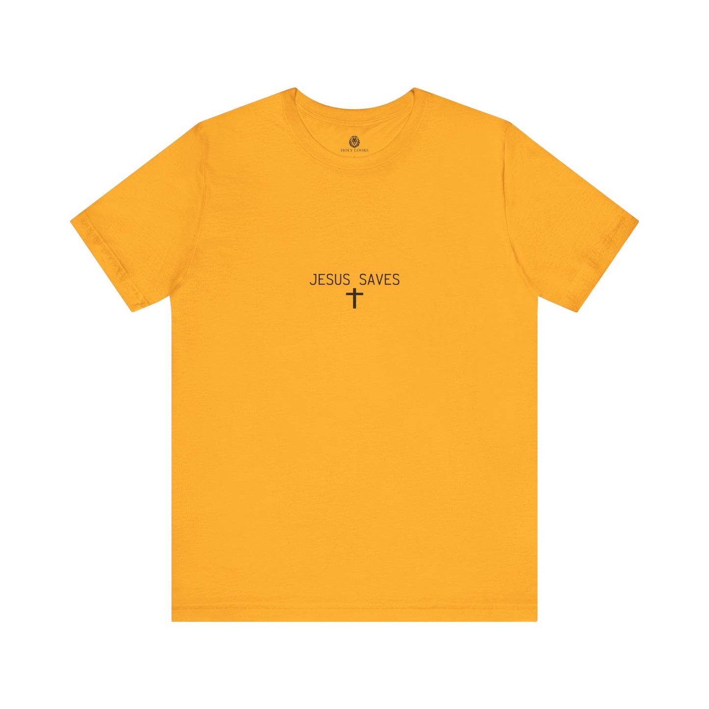 Christian graphic tees featuring "JESUS SAVES" and a cross