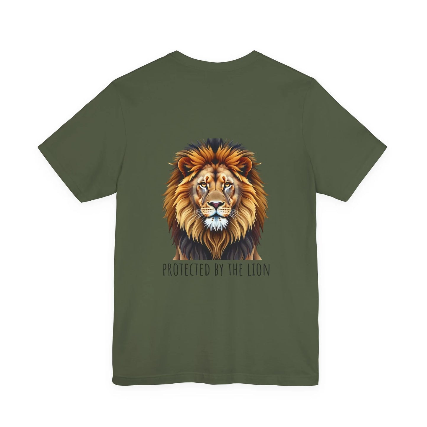 Bible-inspired graphic tees with lion and lamb graphics for spiritual bonding