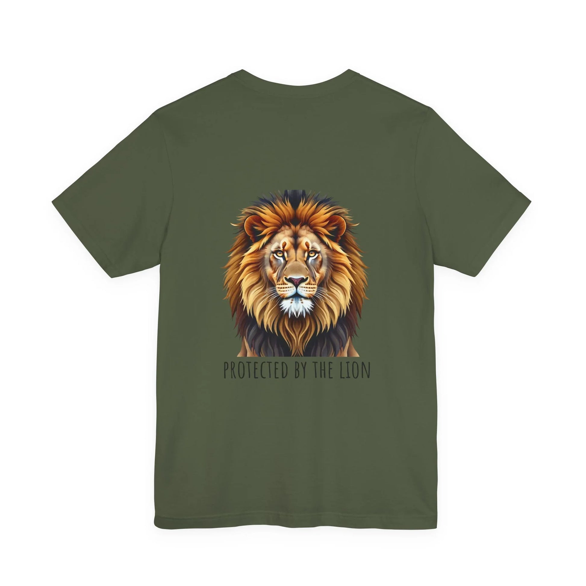 Bible-inspired graphic tees with lion and lamb graphics for spiritual bonding