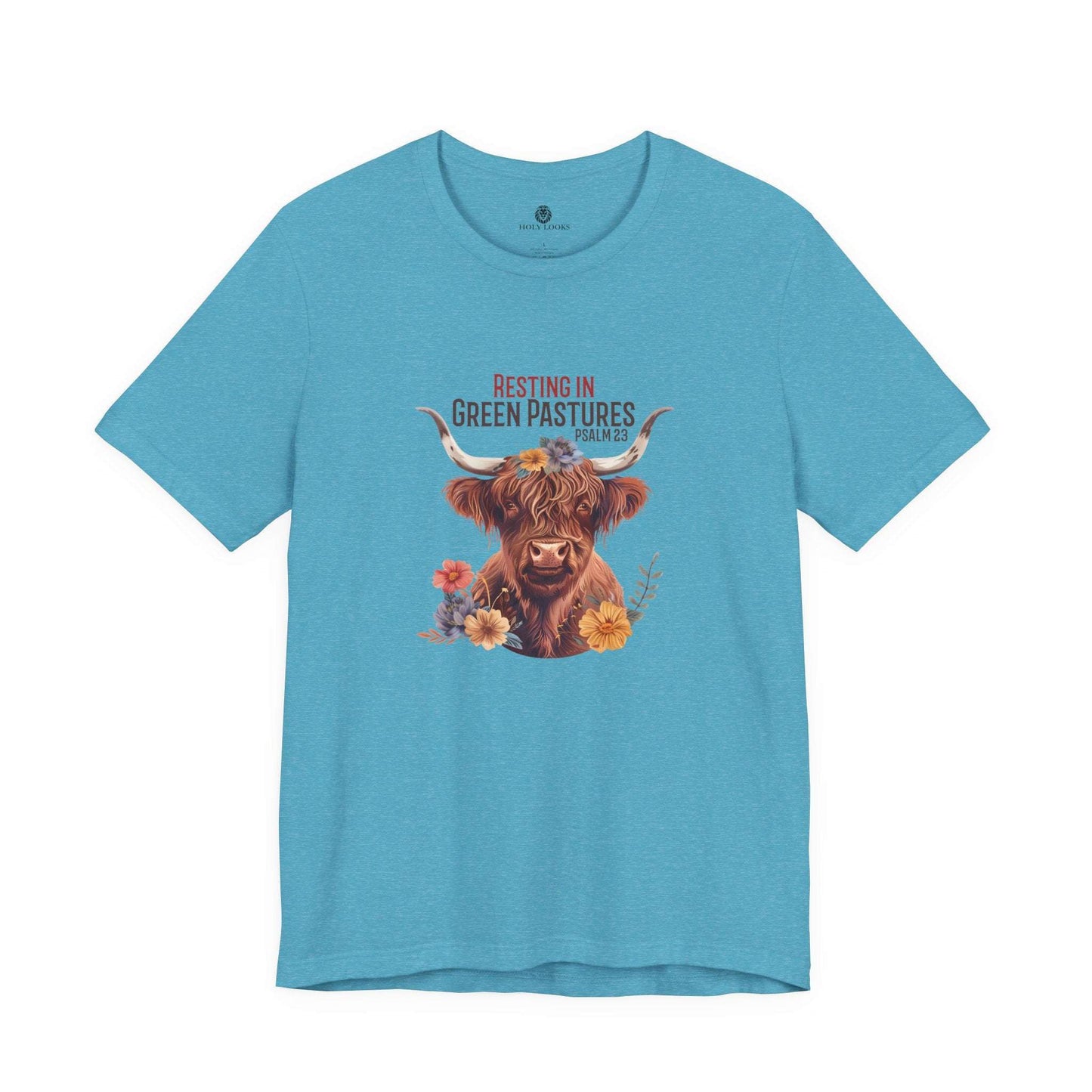 Resting in Green Pastures Fall Tee – Psalm 23 Christian Shirt