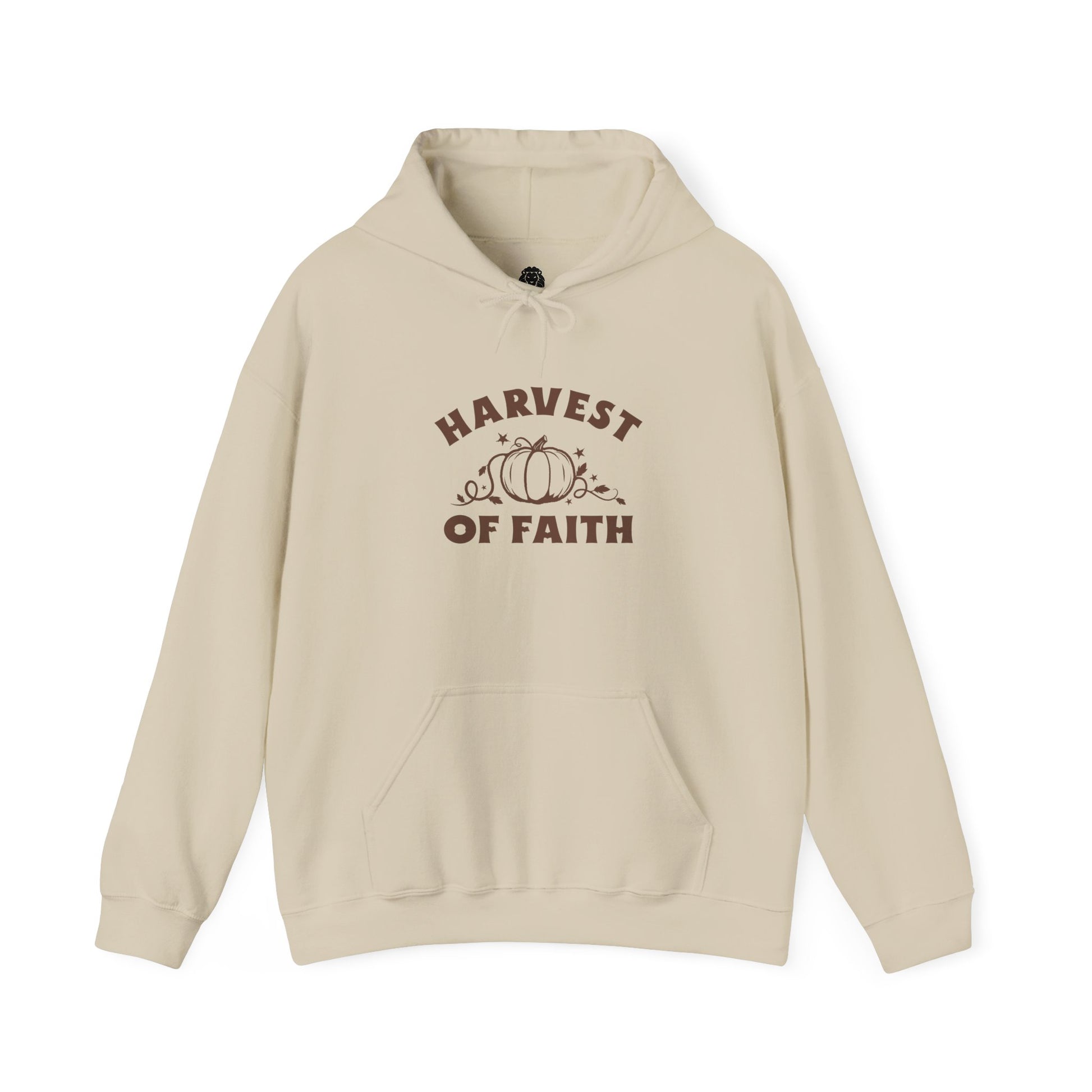 Religious hoodie with rustic harvest design and message