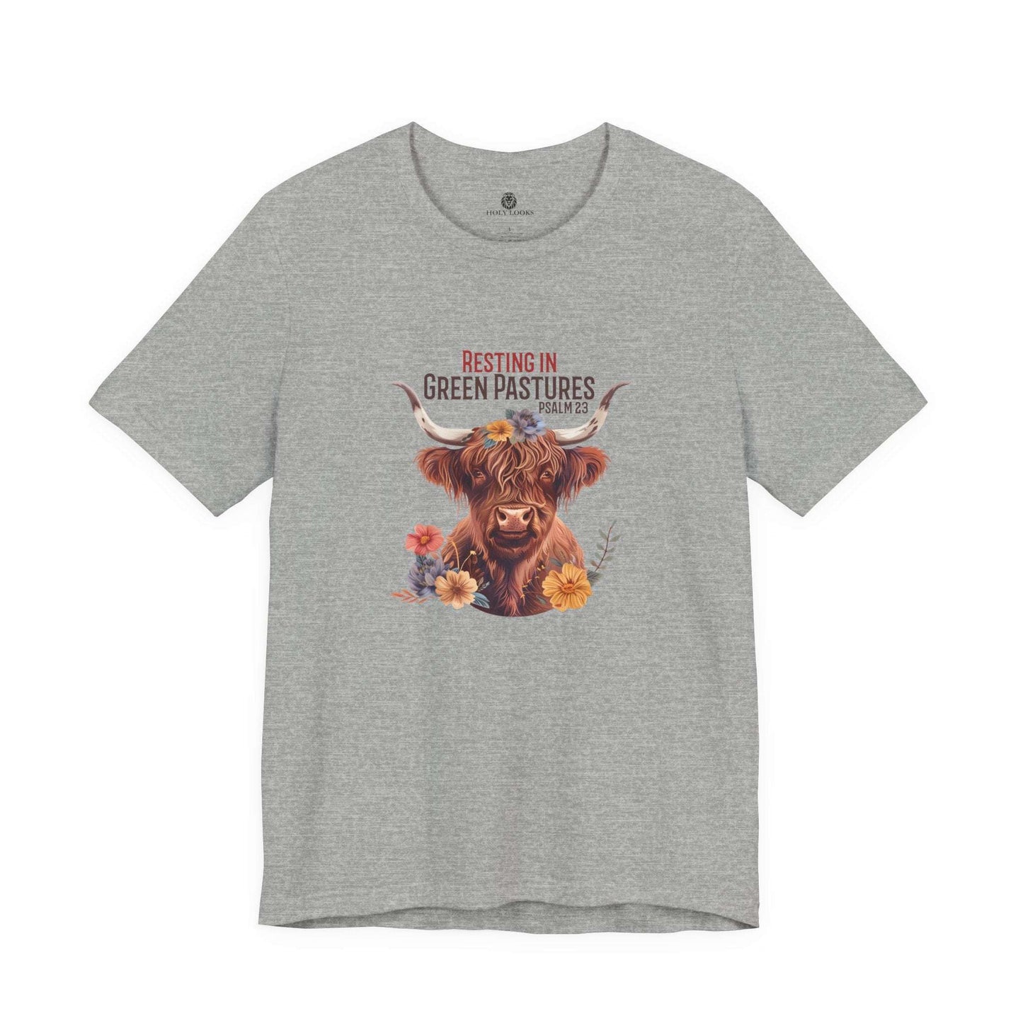 Resting in Green Pastures Fall Tee – Psalm 23 Christian Shirt