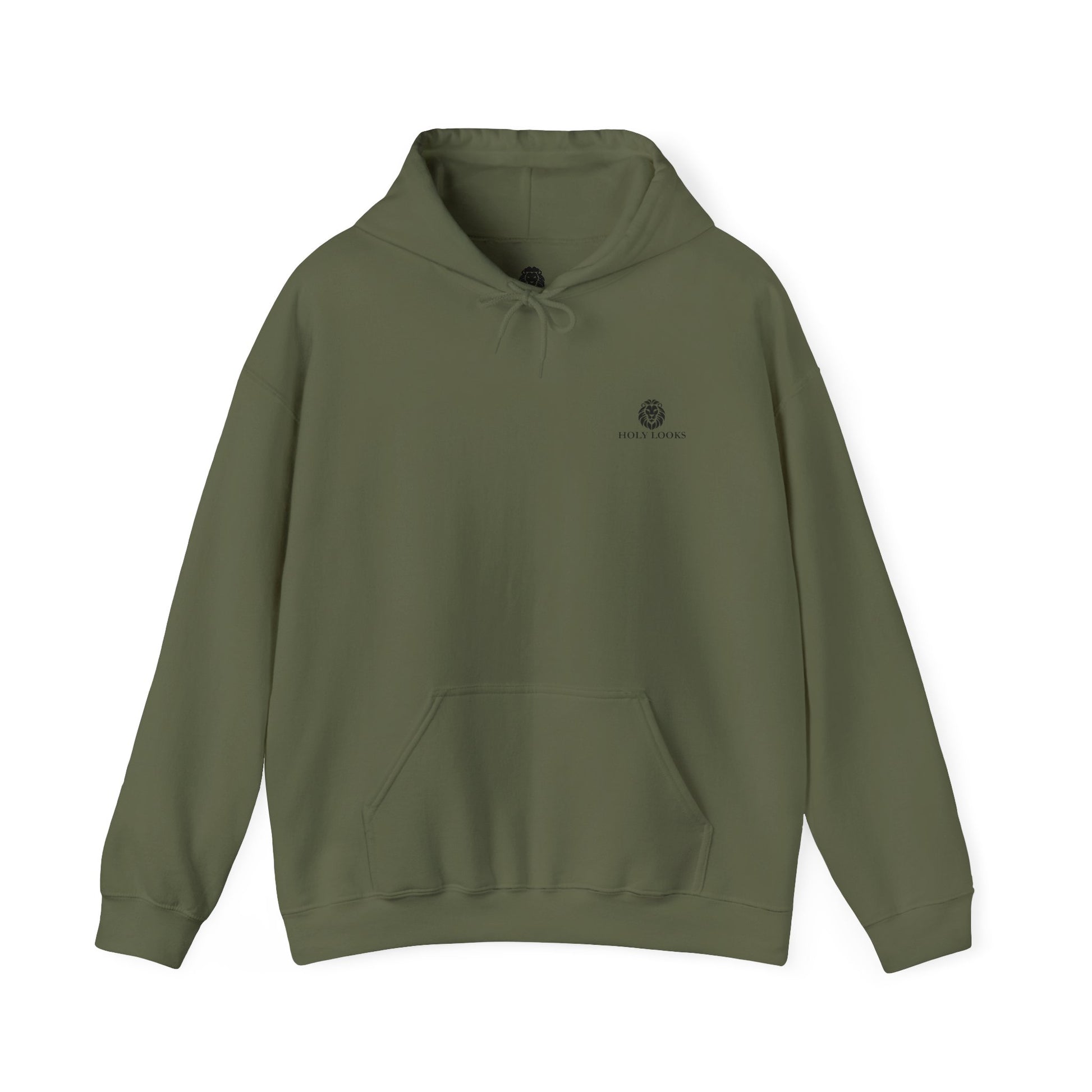 Inspirational hoodie with "FAITH OVER FEAR" text and Isaiah 41:10 quote