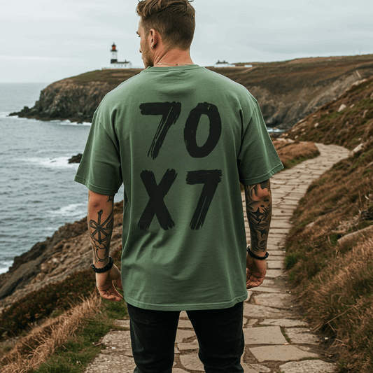 70x7 Forgiveness Tee | Matthew 18:22 Shirt - Holy Looks