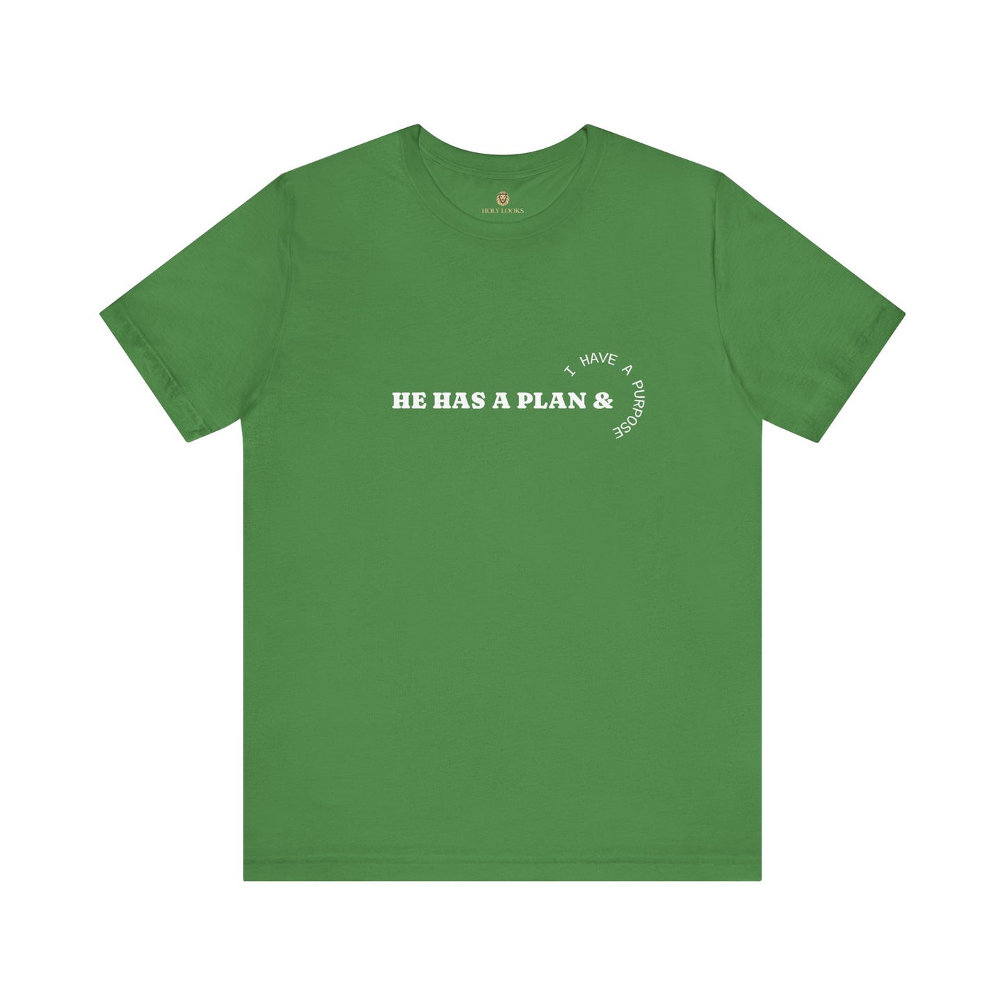 Christian t-shirt with "HE HAS A PLAN" for believers looking for hope
