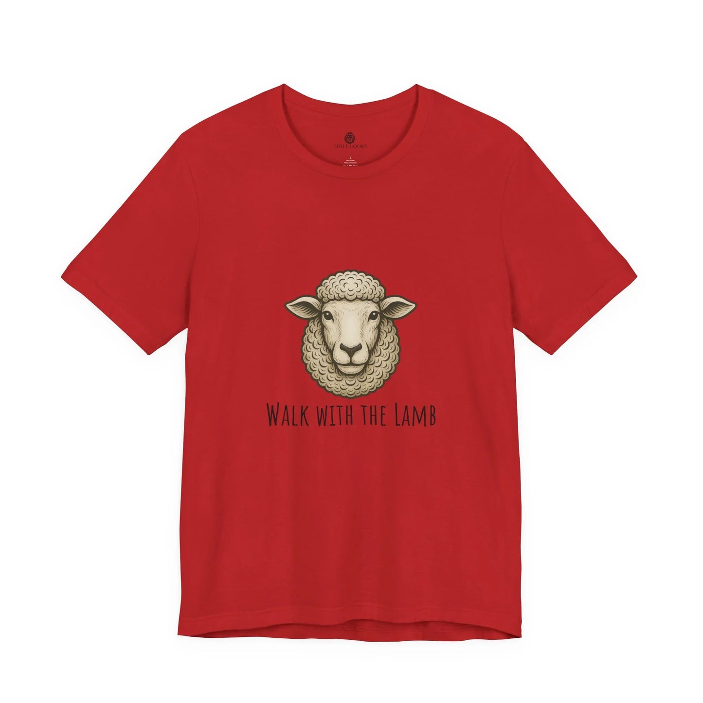Mother and daughter matching Christian t-shirts with lion and lamb graphics