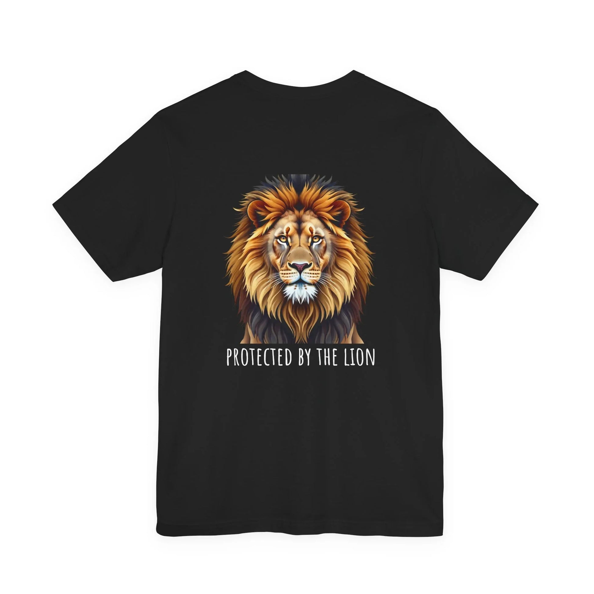 Matching mother-daughter Christian t-shirts with "Protected by the Lion" and "Walk with the Lamb" slogans