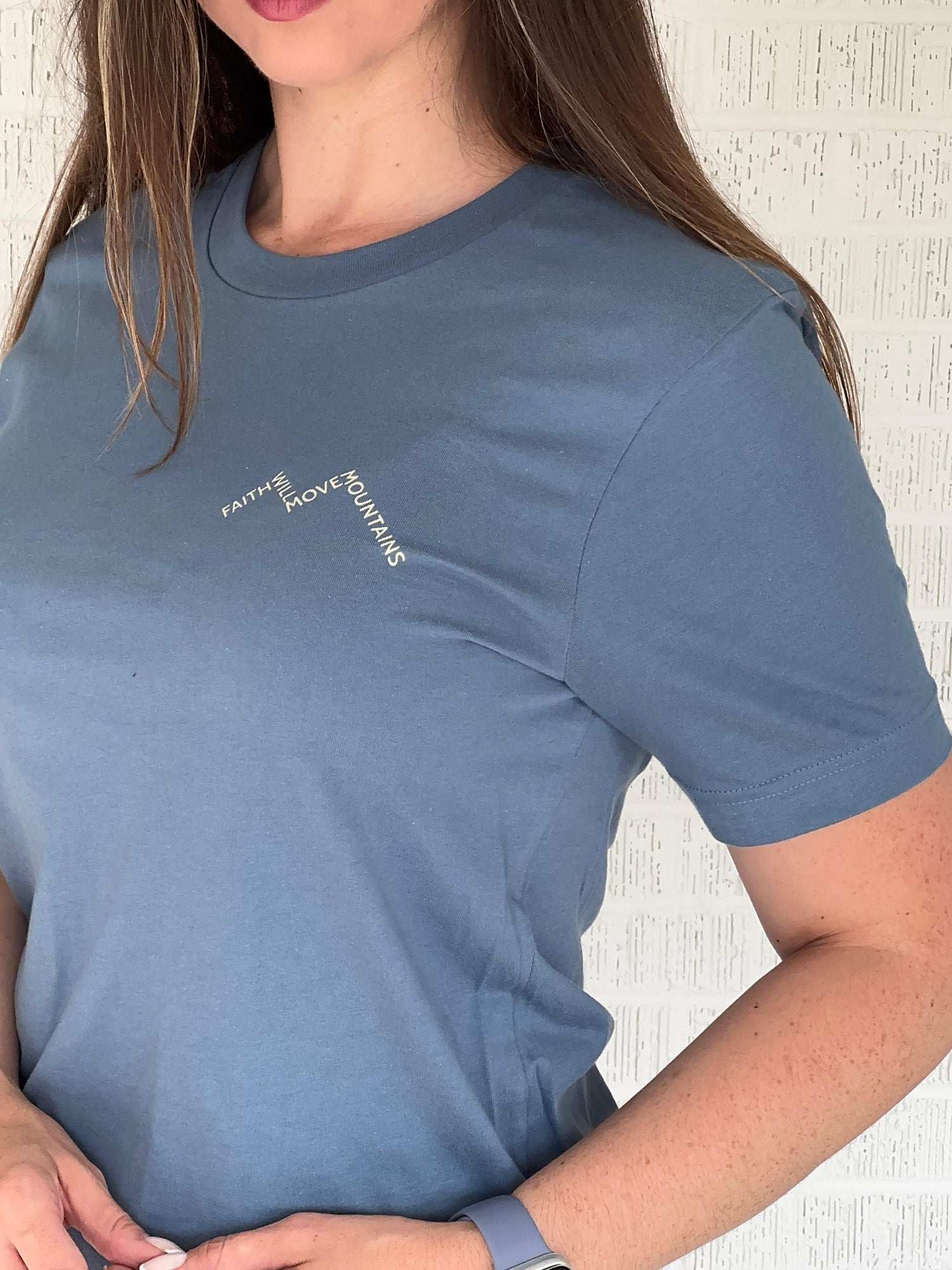 Faith Moves Mountains Minimal Christian Tee - Holy Looks