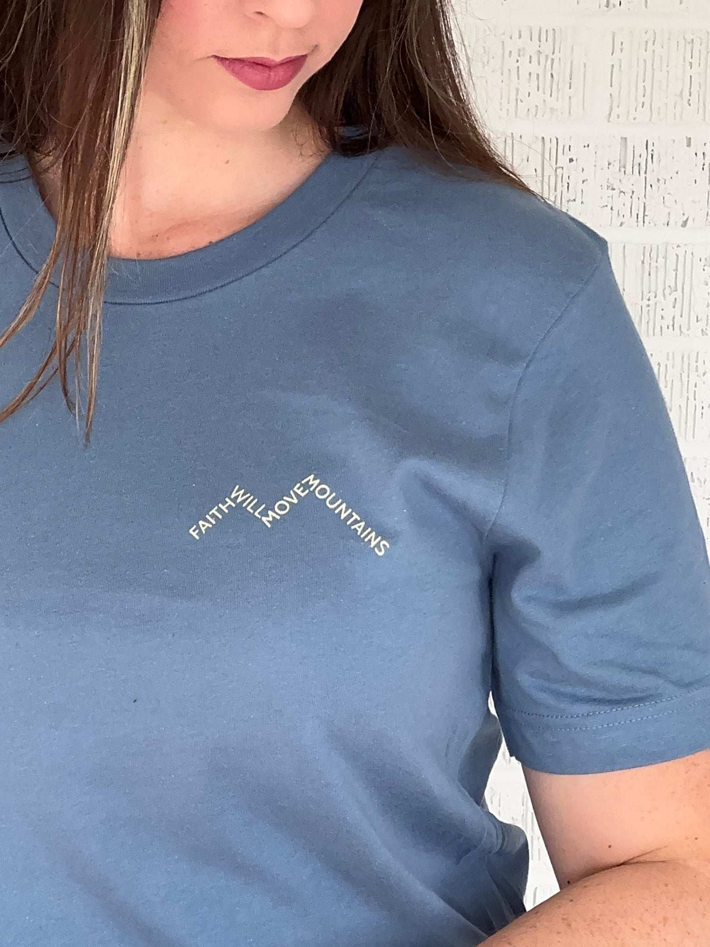 Faith Moves Mountains Minimal Christian Tee - Holy Looks