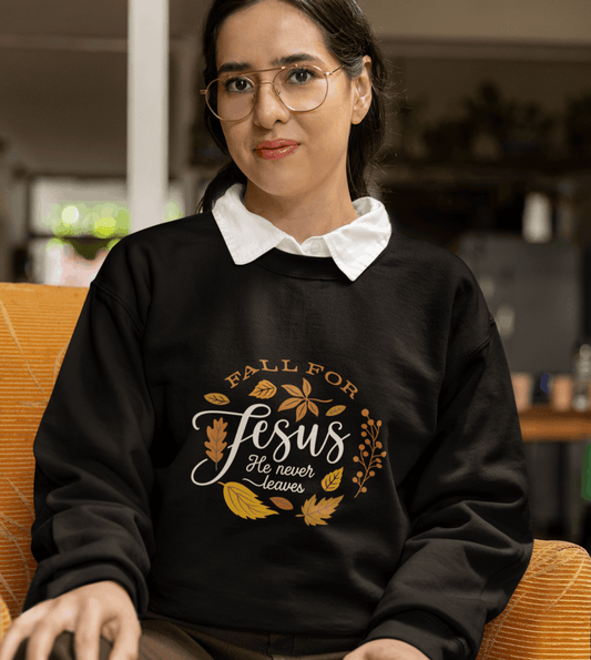 Fall for Jesus Crewneck – Christian Autumn Sweatshirt - Holy Looks