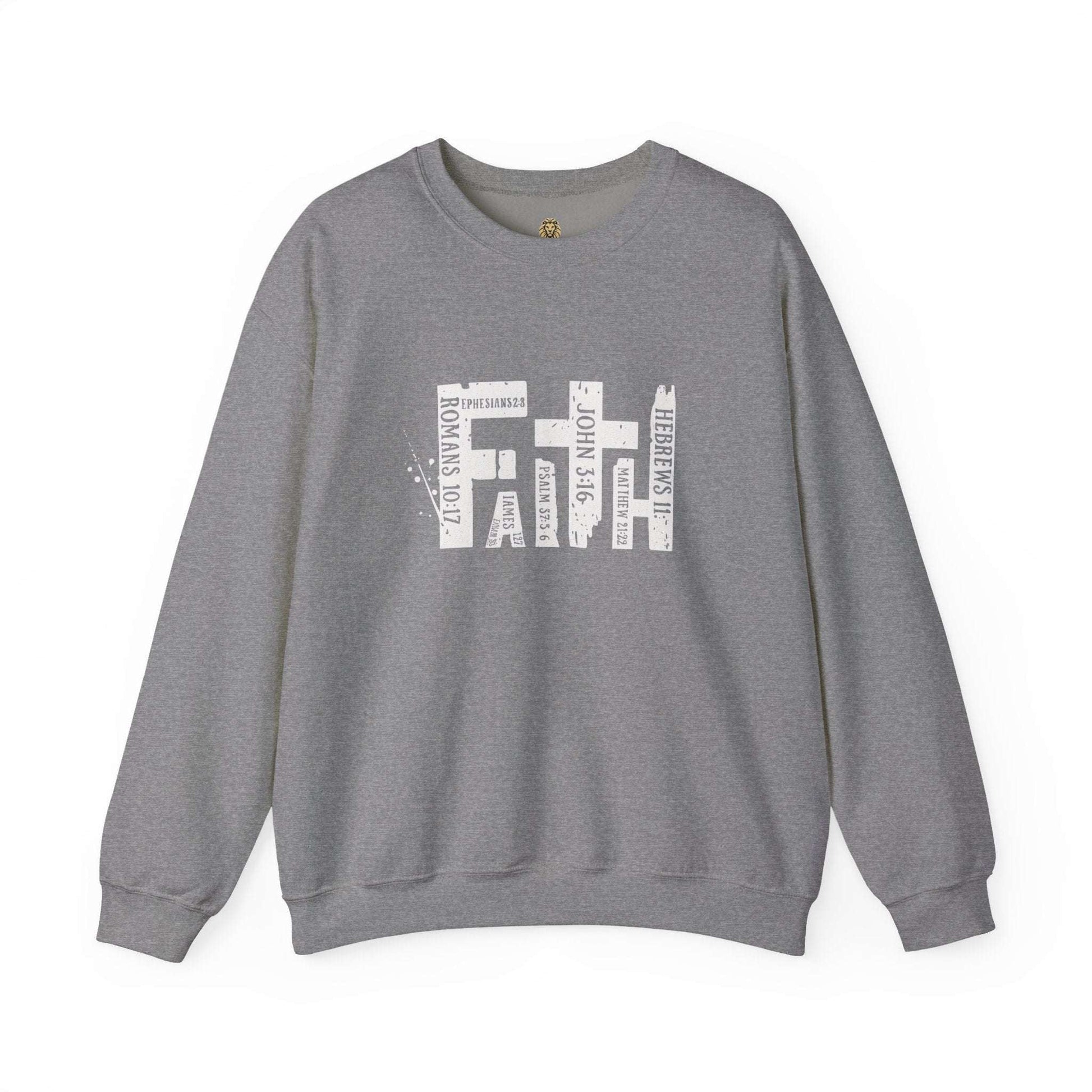 FAITH Bible Verse Crewneck | Scripture Word Art - Holy Looks