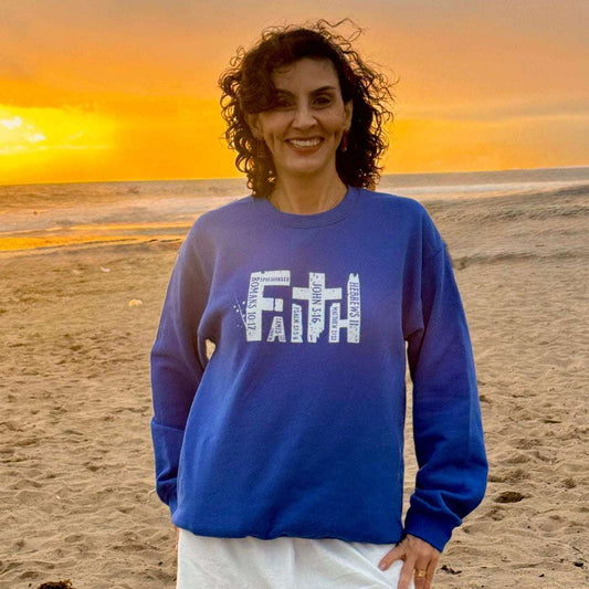 FAITH Bible Verse Crewneck | Scripture Word Art - Holy Looks