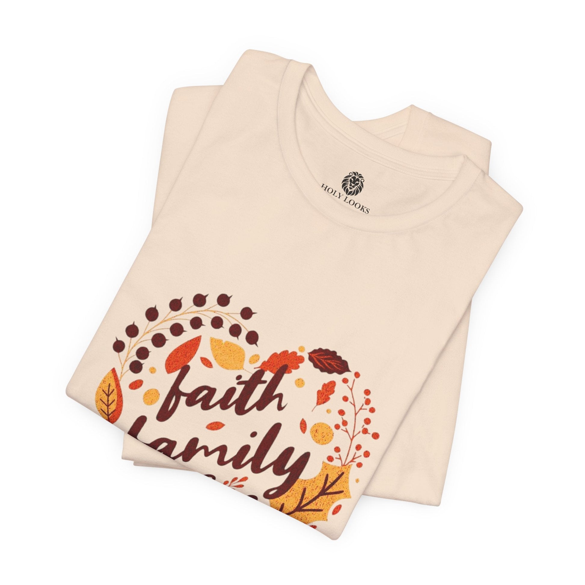 Faith, Family & Fall Christian T-Shirt - Holy Looks