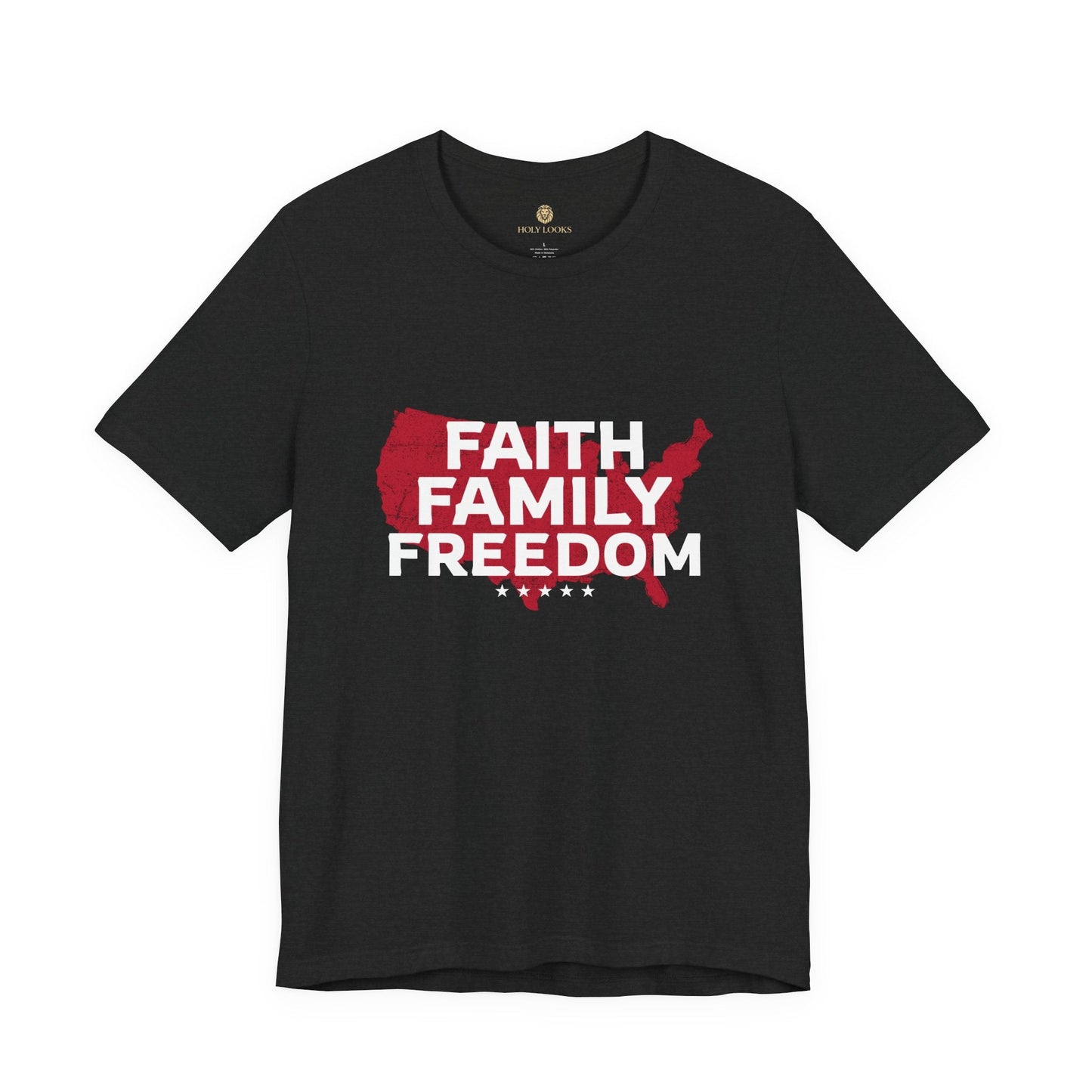 Faith Family Freedom USA Christian Tee - Holy Looks