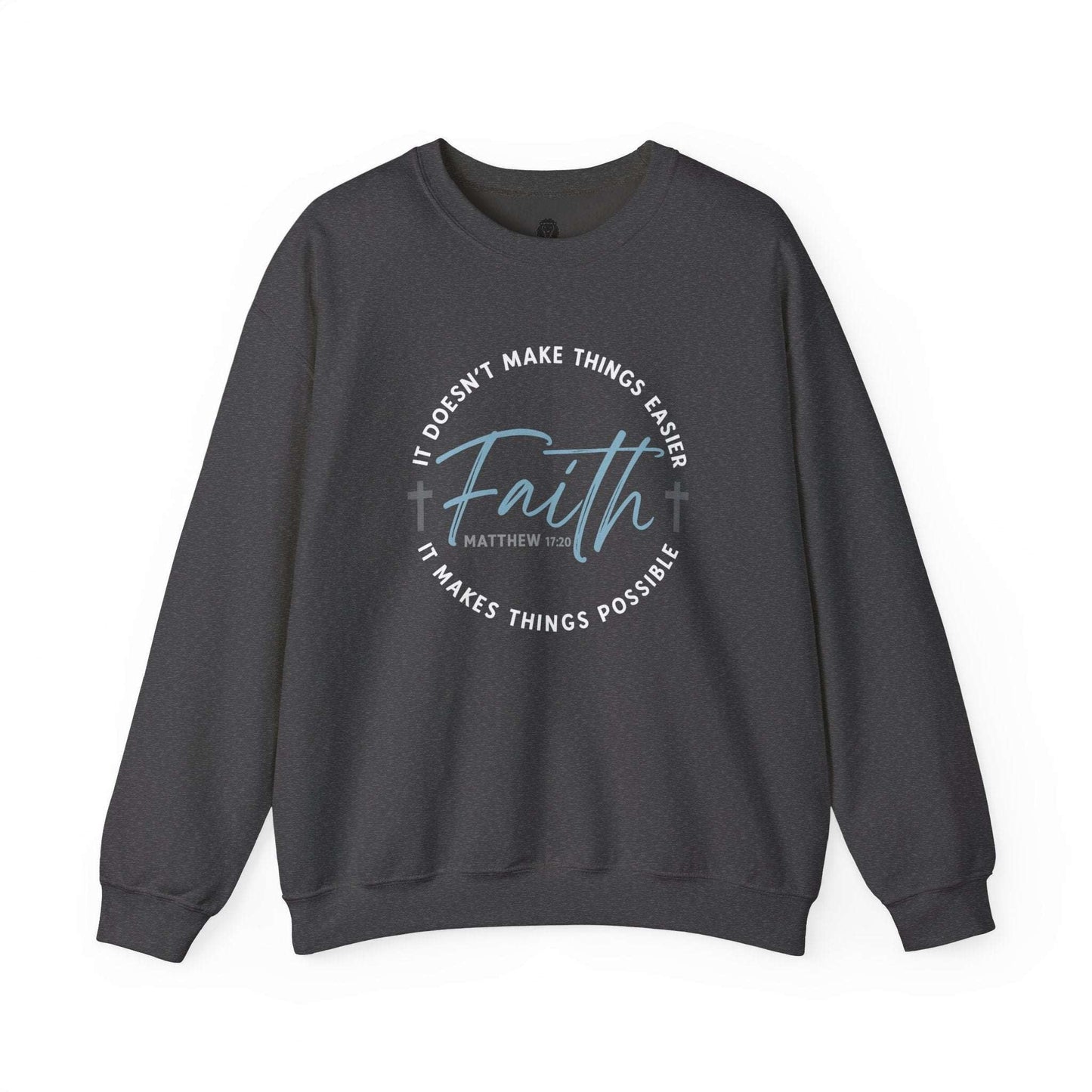 Faith Makes Things Easier Crewneck | Matthew 11:28 - Holy Looks