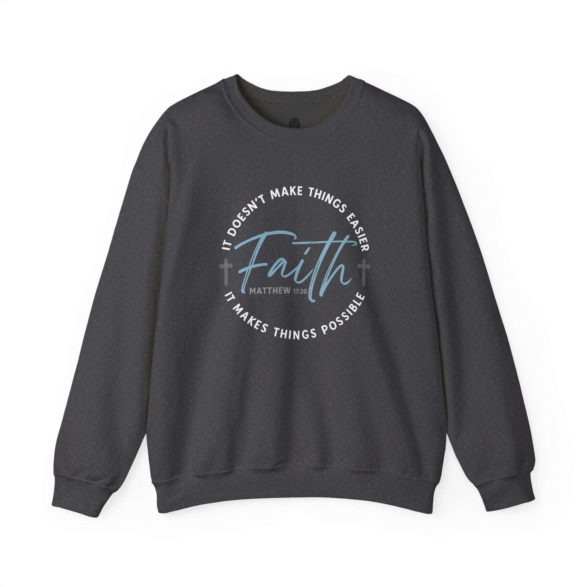 Faith Makes Things Easier Crewneck | Matthew 11:28 - Holy Looks