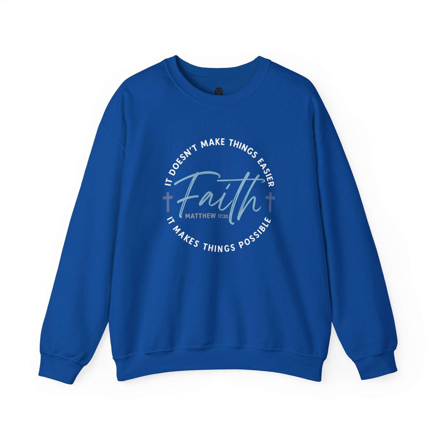 Faith Makes Things Easier Crewneck | Matthew 11:28 - Holy Looks