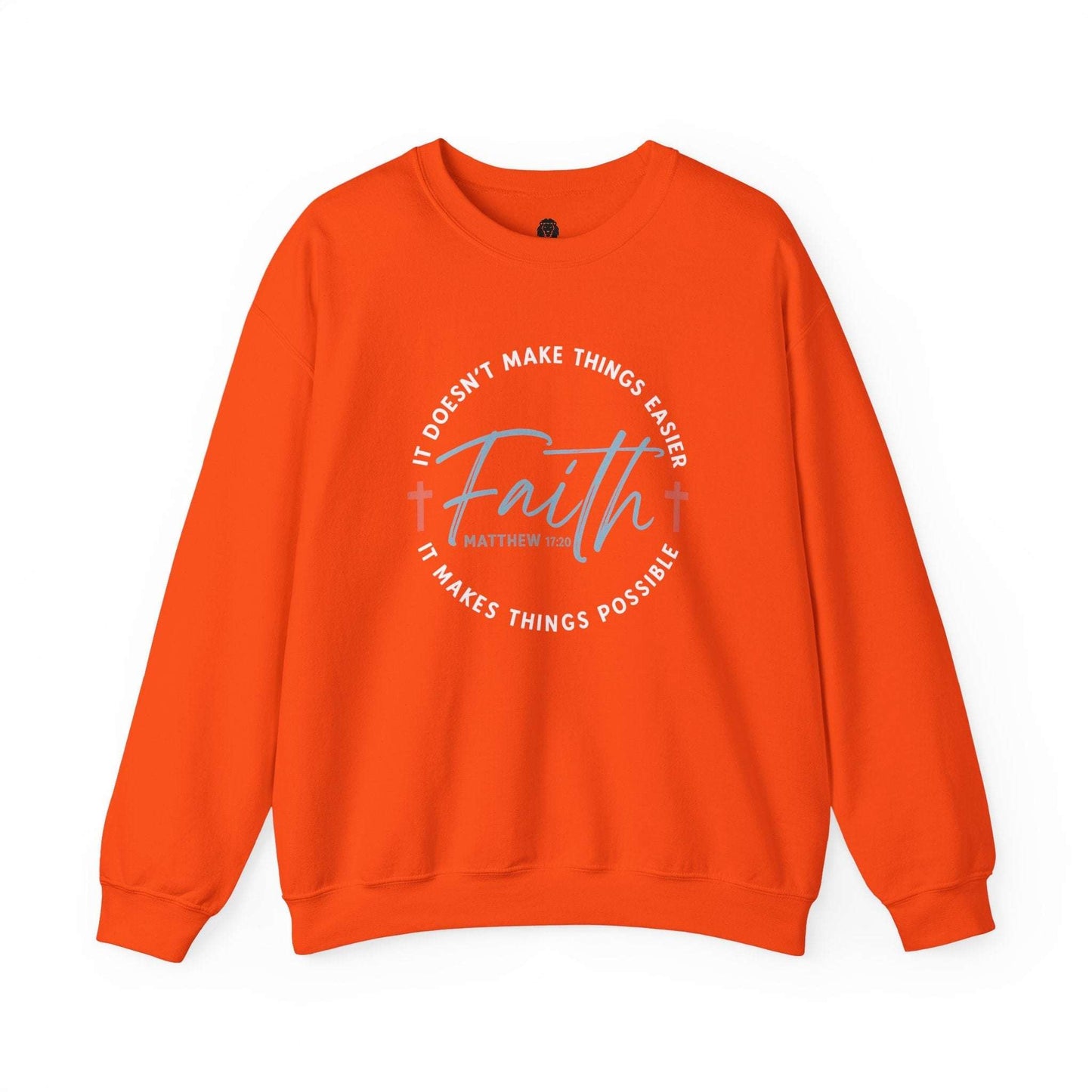 Faith Makes Things Easier Crewneck | Matthew 11:28 - Holy Looks