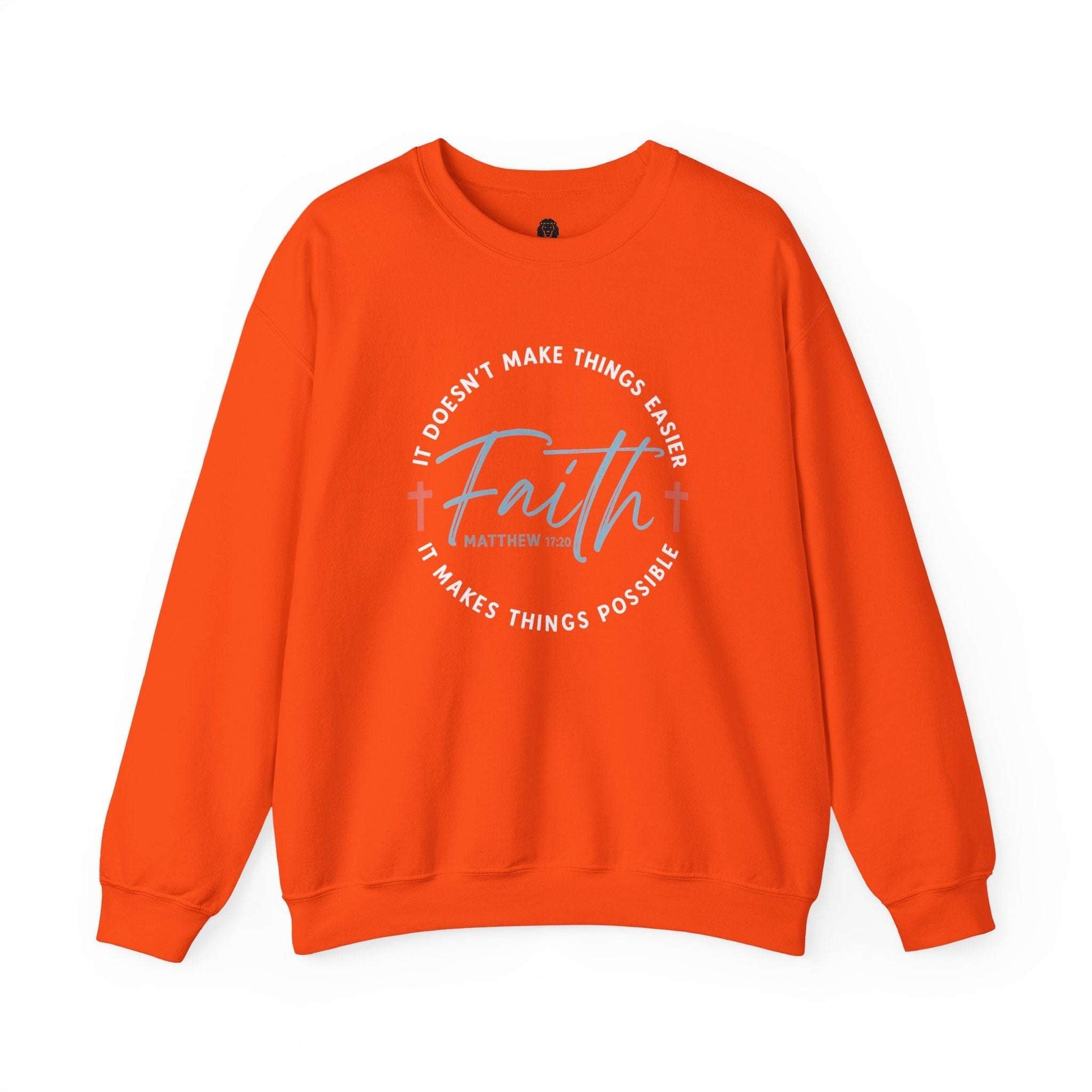 Faith Makes Things Easier Crewneck | Matthew 11:28 - Holy Looks