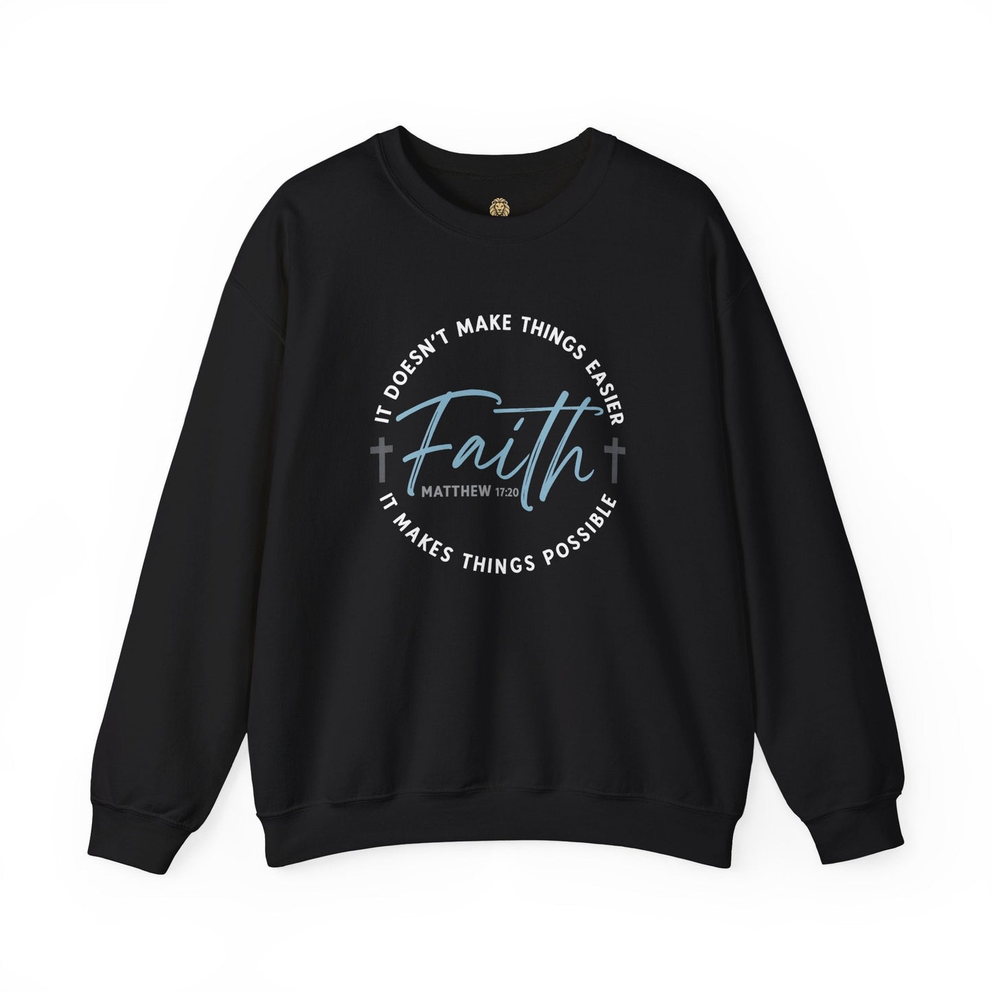Faith Makes Things Easier Crewneck | Matthew 11:28 - Holy Looks