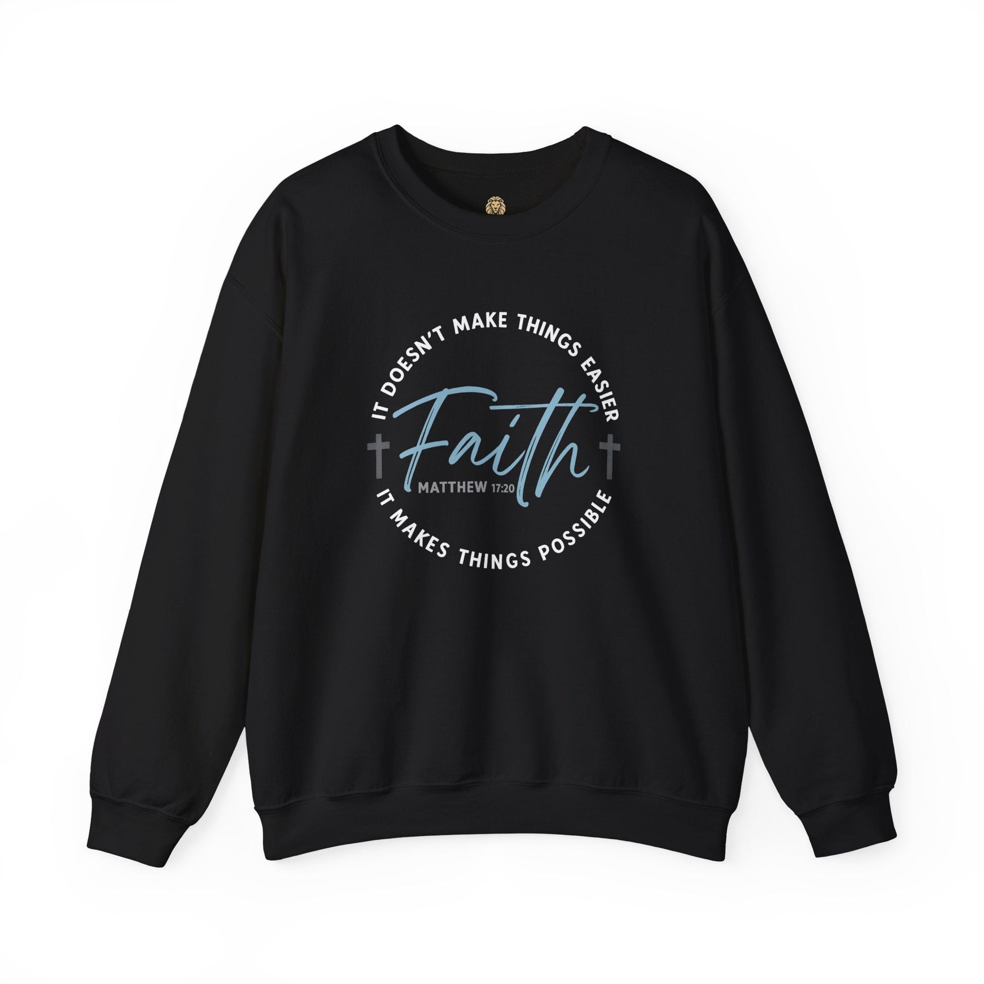Faith Makes Things Easier Crewneck | Matthew 11:28 - Holy Looks