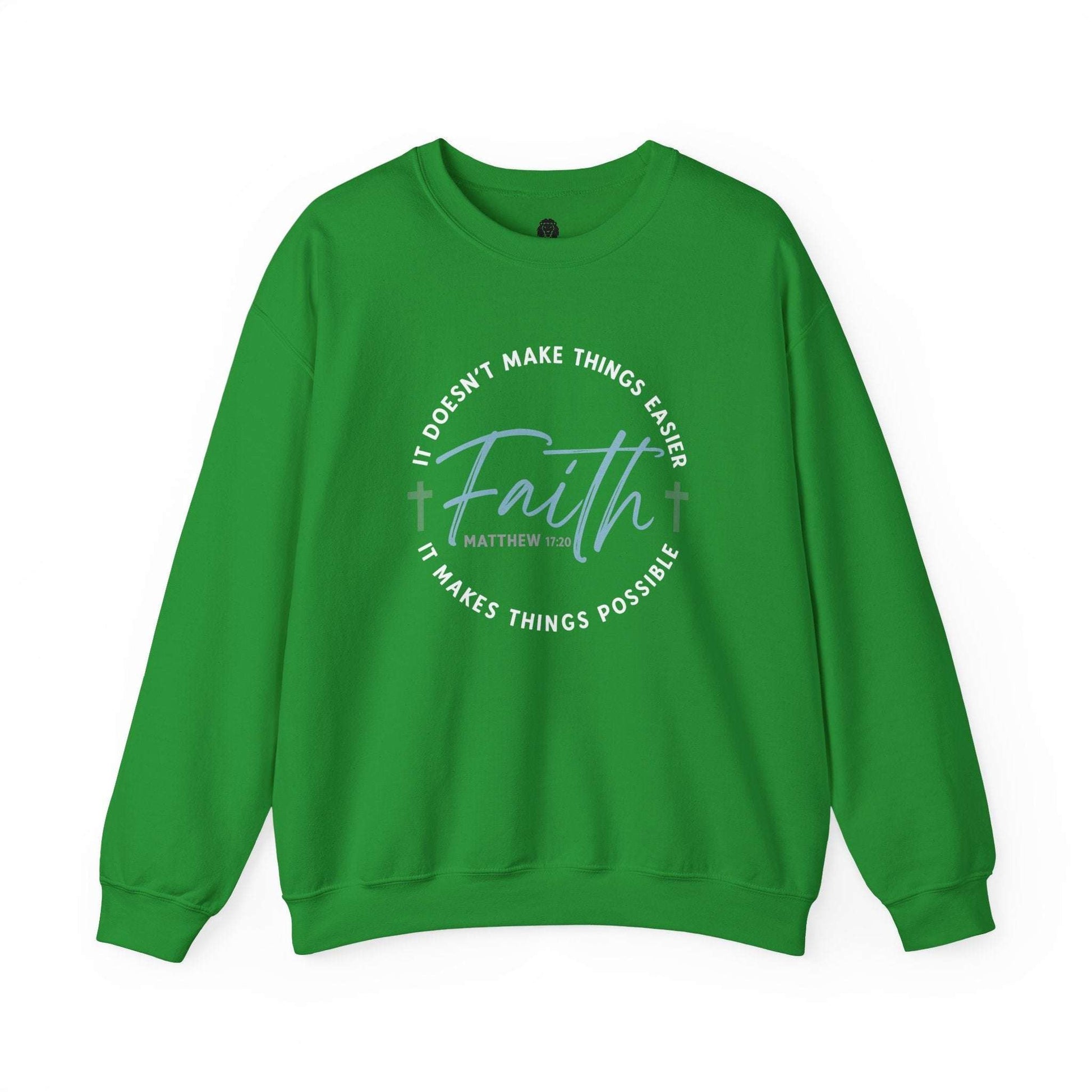 Faith Makes Things Easier Crewneck | Matthew 11:28 - Holy Looks