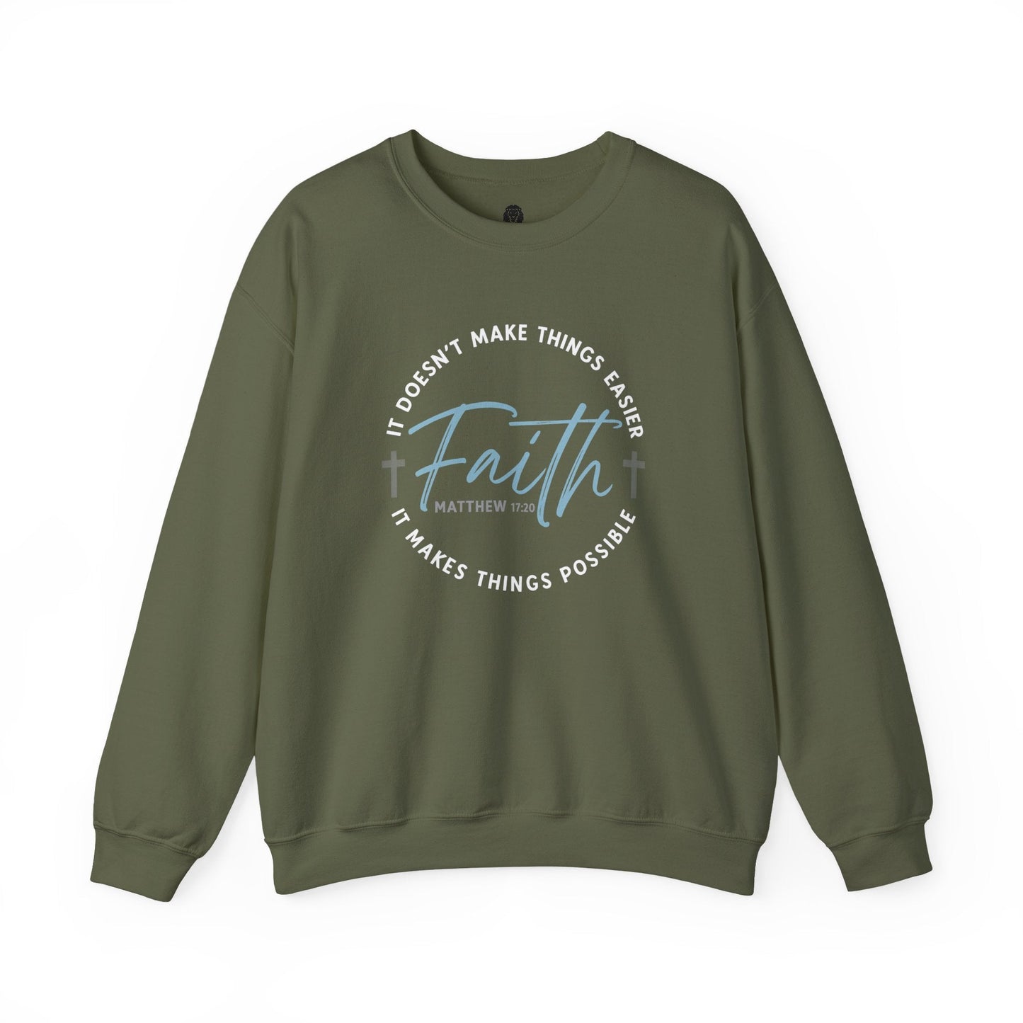 Faith Makes Things Easier Crewneck | Matthew 11:28 - Holy Looks