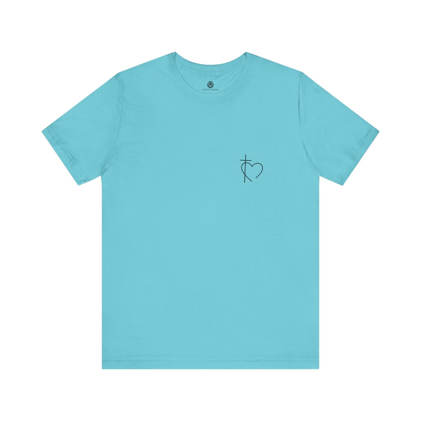 Minimalist Cross & Heart Christian T-Shirt - Holy Looks
