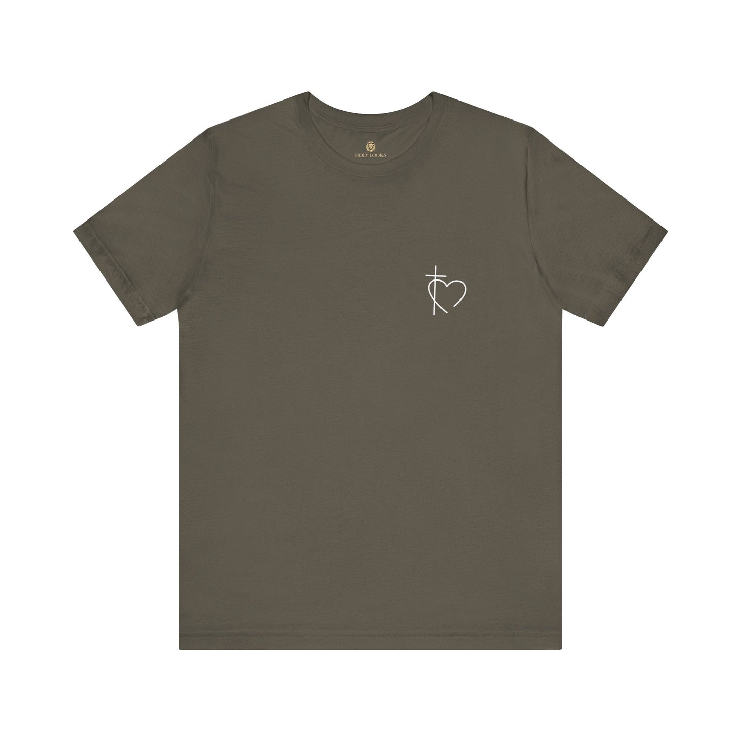 Minimalist Cross & Heart Christian T-Shirt - Holy Looks