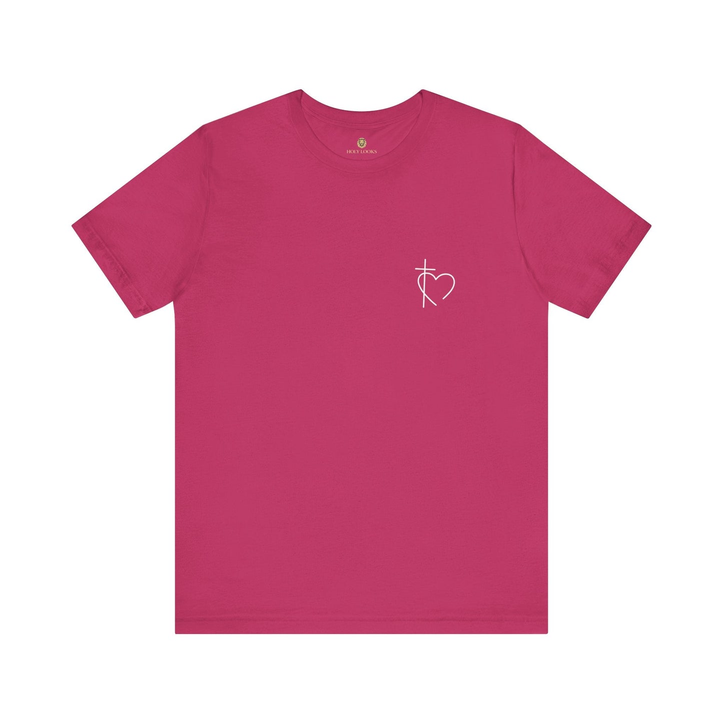 Minimalist Cross & Heart Christian T-Shirt - Holy Looks