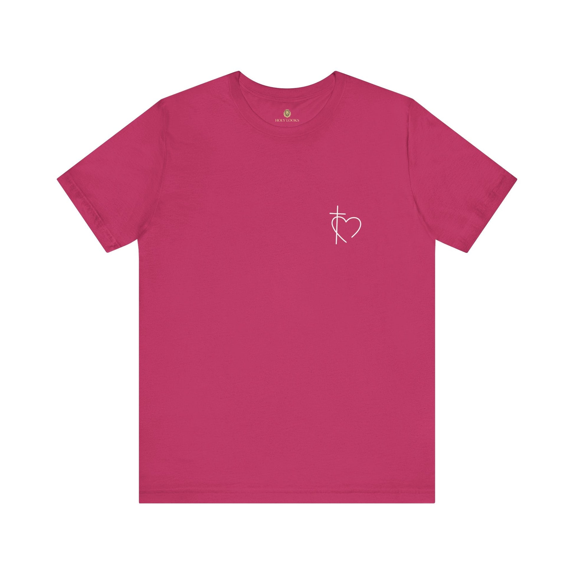Minimalist Cross & Heart Christian T-Shirt - Holy Looks