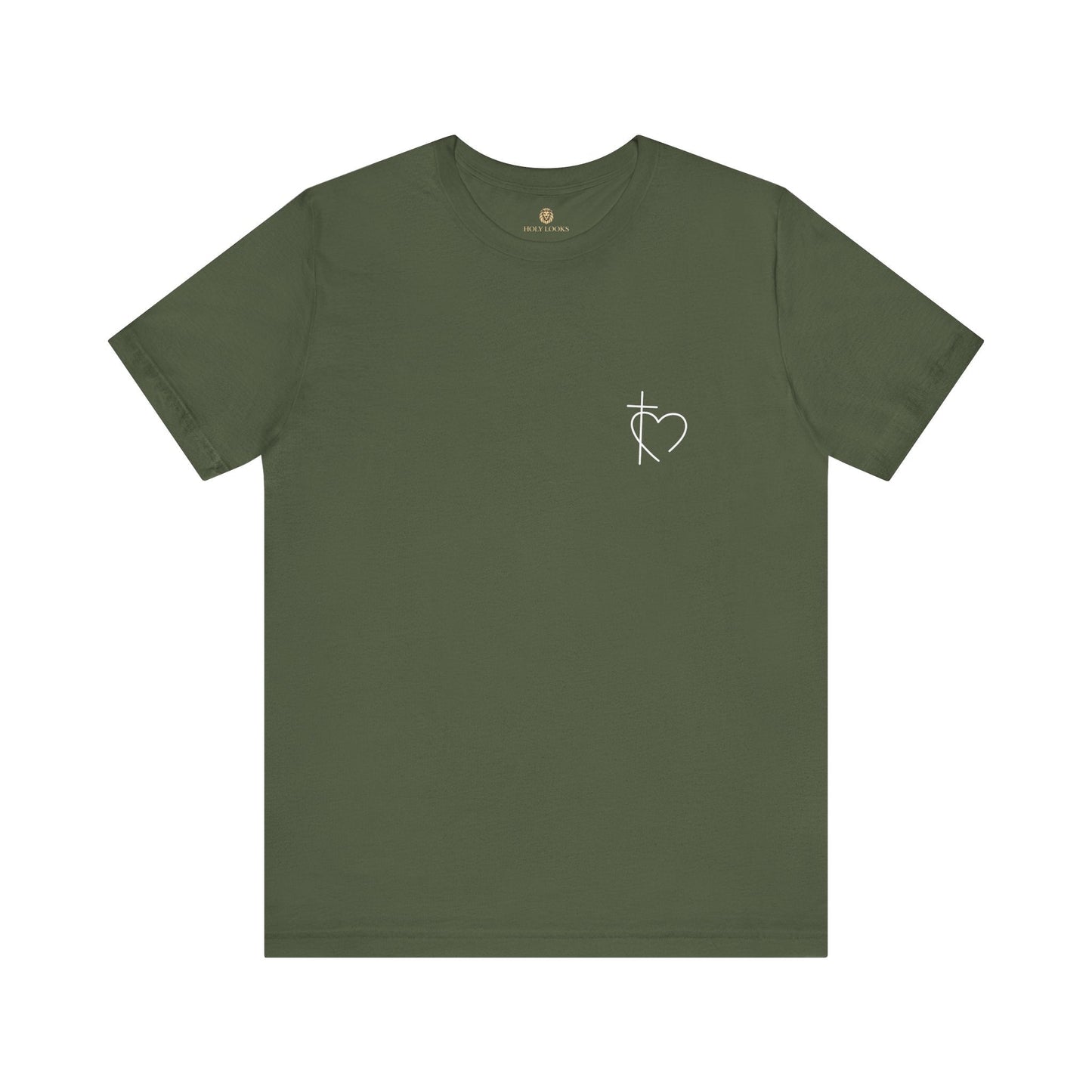 Minimalist Cross & Heart Christian T-Shirt - Holy Looks