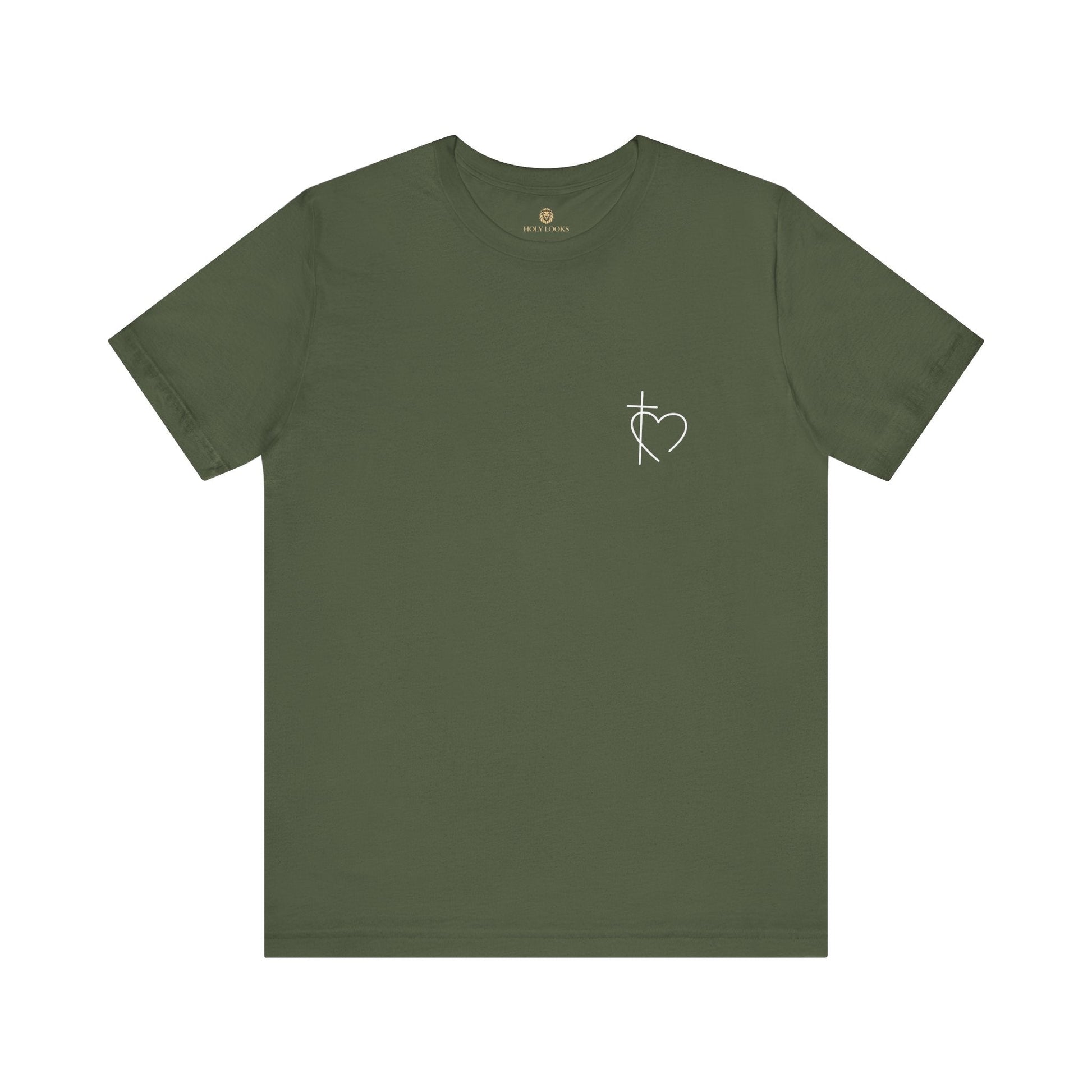 Minimalist Cross & Heart Christian T-Shirt - Holy Looks