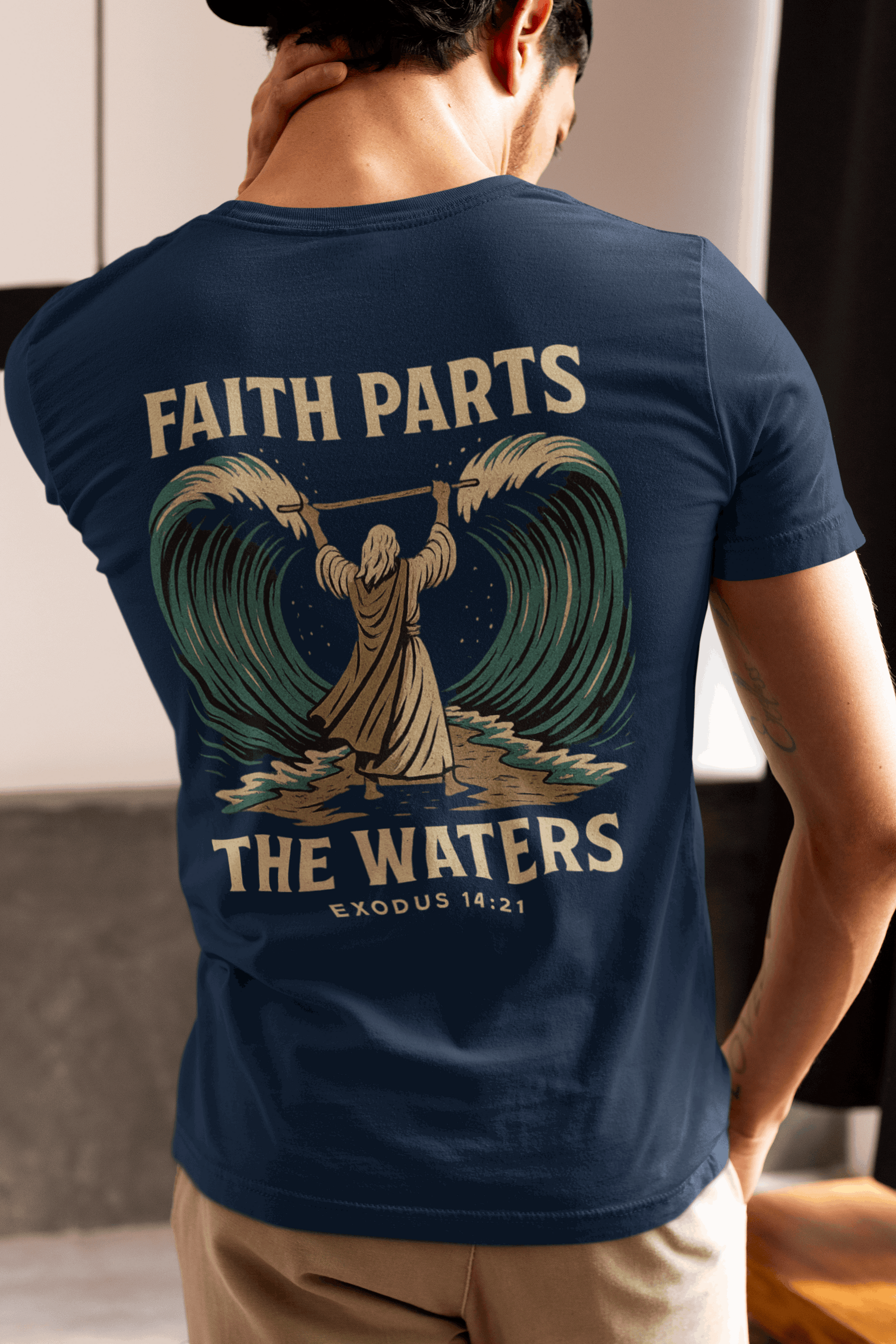 Moses Parts the Red Sea Tee – Moses & Exodus 14:21 - Holy Looks