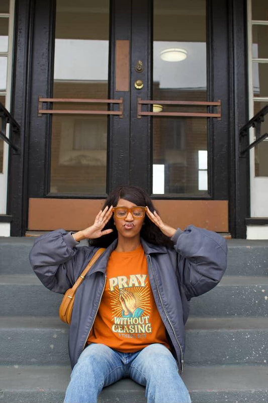 Pray Without Ceasing Tee – 1 Thess. 5:17 - Holy Looks
